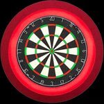 Dartbord Verlichting Premium Red Standaard
