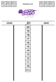 Schrijfbord Into Darts 30 x 60