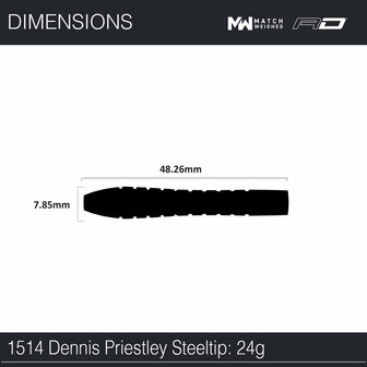 Winmau Dennis Priestley Diamond 24 gram