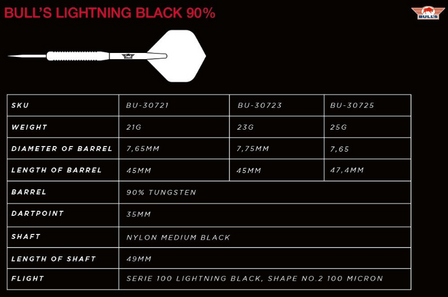 Bull&#039;s Lightning 90% Black 23 gram
