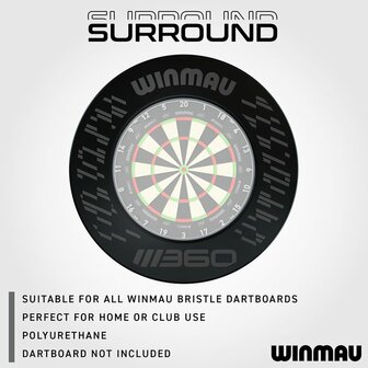 Winmau printed surround black 360