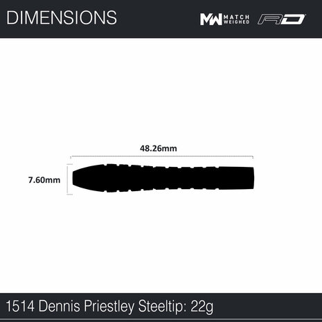 Winmau Dennis Priestley Diamond 22 gram