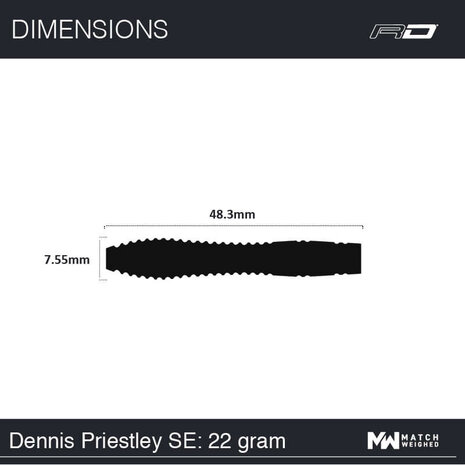 Winmau Dennis Priestley 22 gram